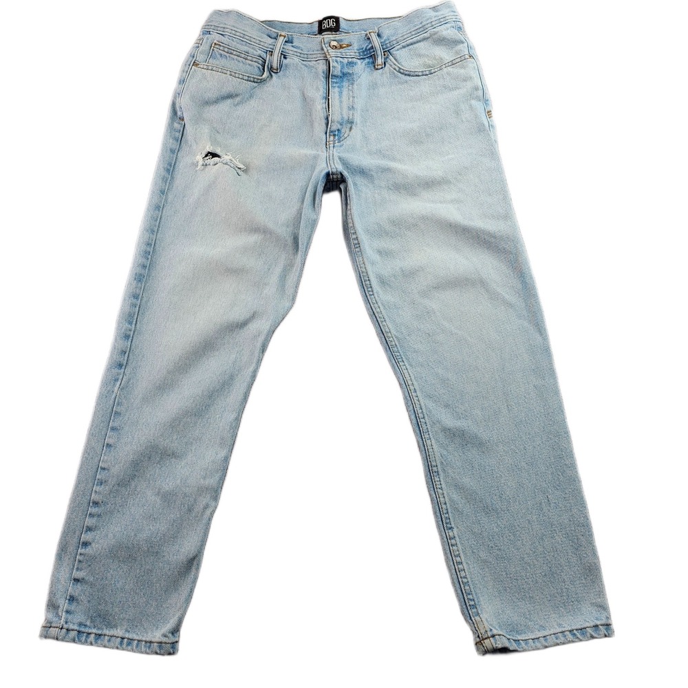 BDG Urban Outfitters Jeans Mens 32x30 Blue Denim Distressed Dad Fit Straight Leg